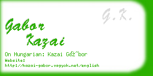 gabor kazai business card